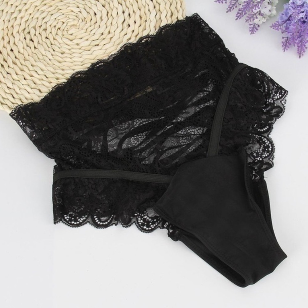 Sexy Lace Up Ribbon Tie Corset Panties - Picture 8 of 8
